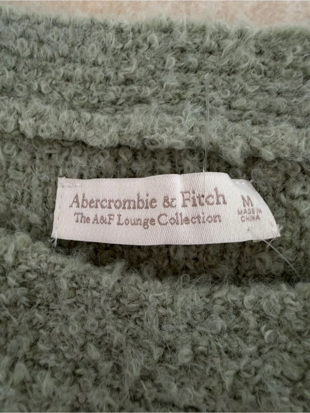 New! Abercrombie & Fitch Lounge Collection Fuzzy Knit Set Green M 8957